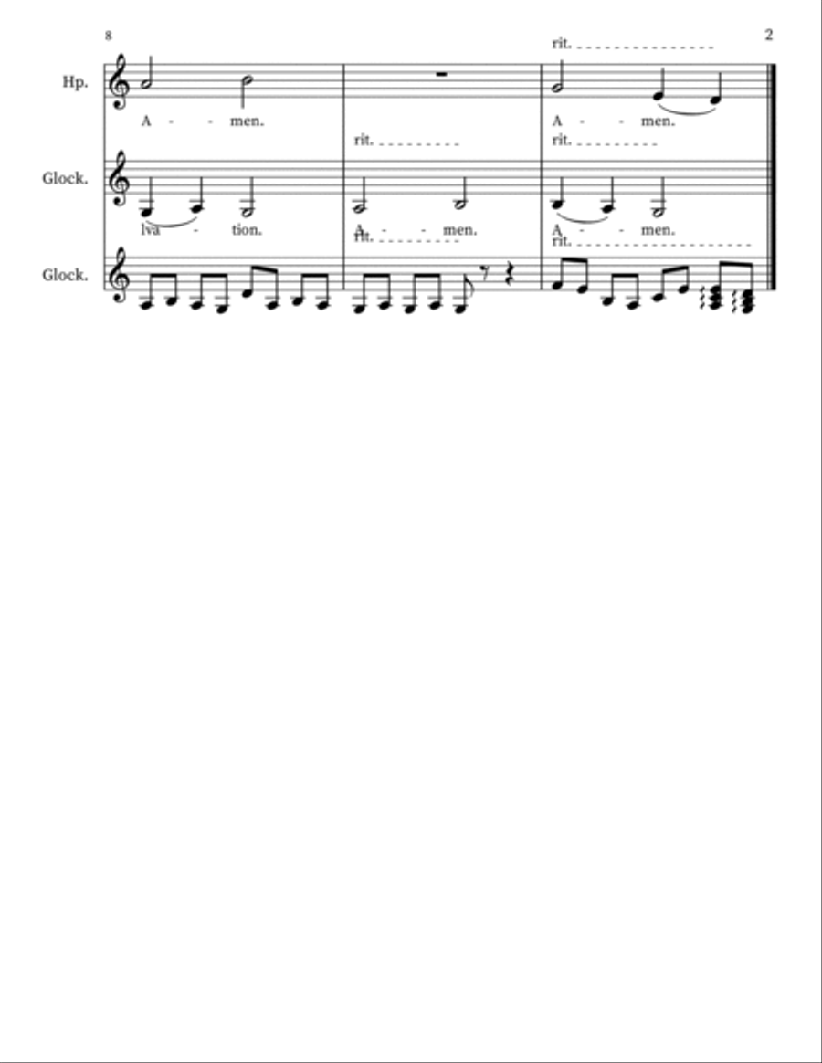 (Alt.) Childrens' Prayer Percussion scores gallery preview page 2