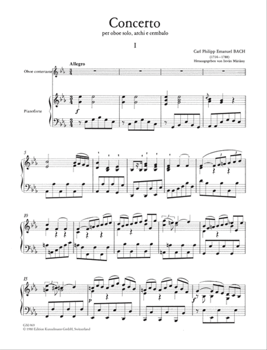 Concerto for oboe in E-flat major Piano scores gallery preview page 2