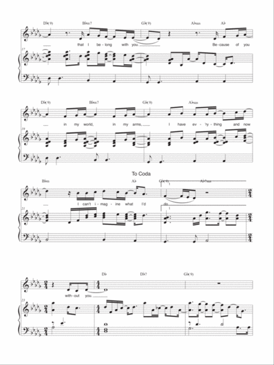 You You Piano, Vocal, Guitar scores gallery preview page 3