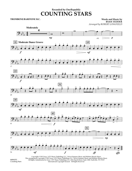 Counting Stars - Trombone/Baritone B.C.