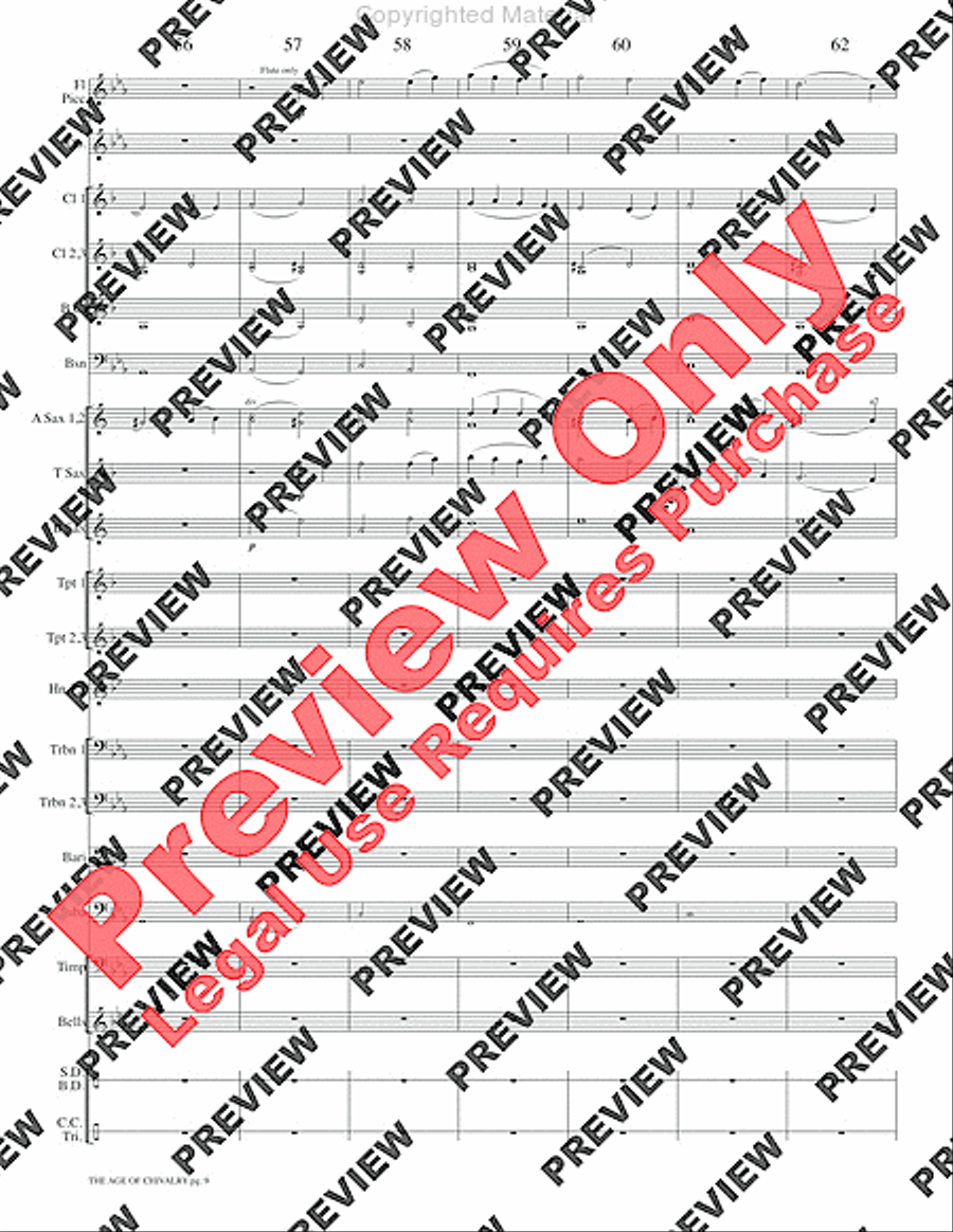 The Age of Chivalry Concert Band scores gallery preview page 12