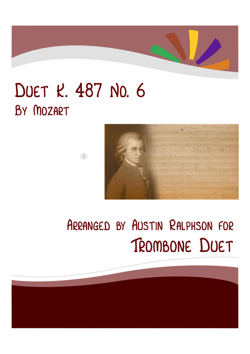 Mozart K. 487 No. 6 - trombone duet / euphonium duet image number null