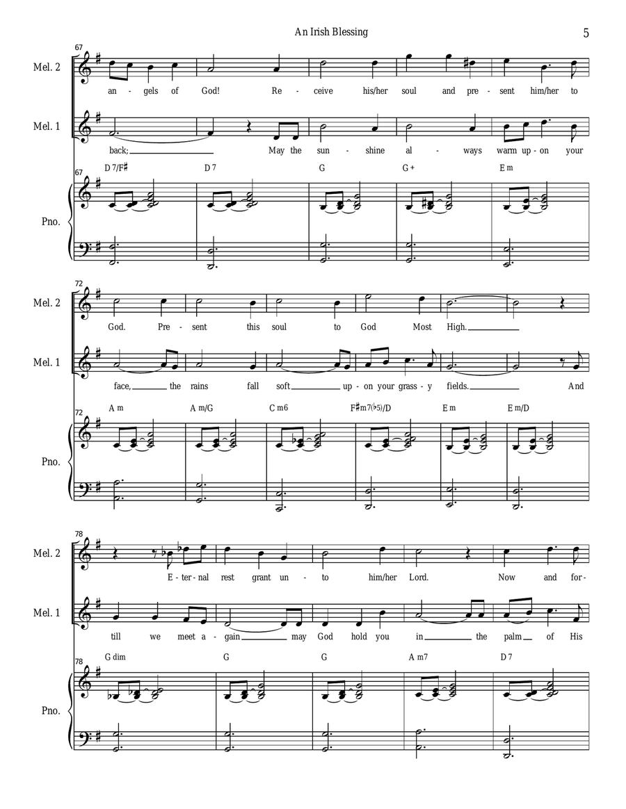 An Irish Blessing Flute scores gallery preview page 5