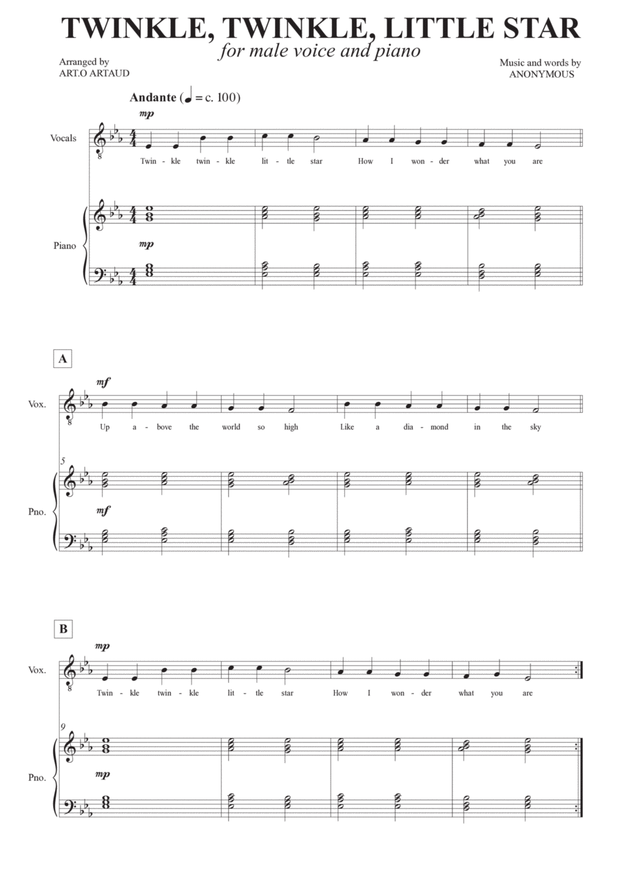 Twinkle Twinkle Little Star Chamber Music scores gallery preview page 1