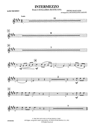 Intermezzo (from Cavalleria Rusticana): 1st B-flat Trumpet