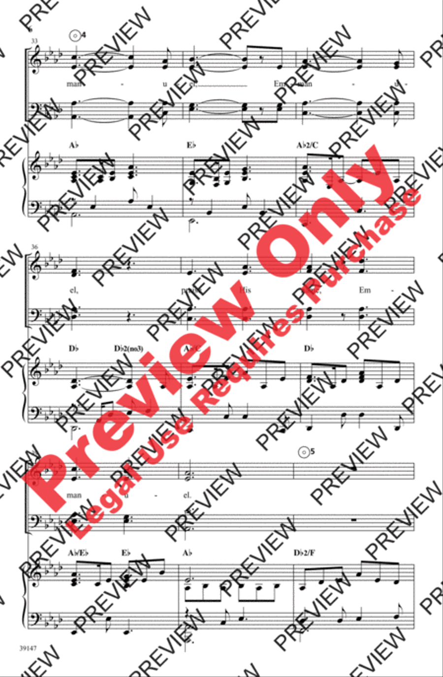 Emmanuel Emmanuel 4-Part scores gallery preview page 6