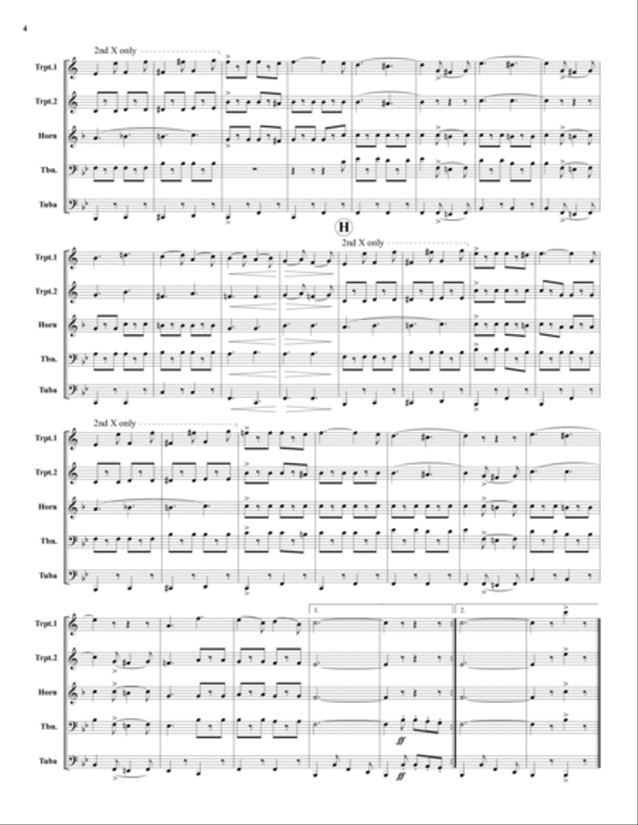 Liberty Bell Brass Quintet scores gallery preview page 4