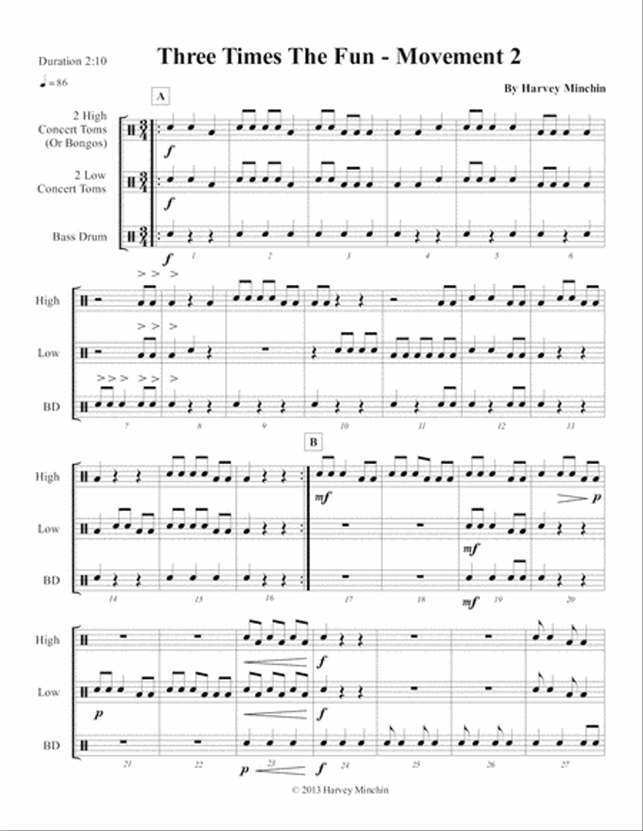 Three Times The Fun Percussion Ensemble scores gallery preview page 4