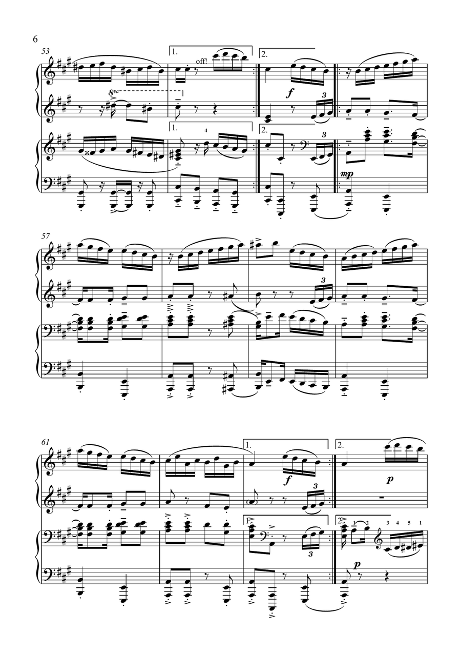 Samba..alla..Turca (Piano Duet - Four Hands) Piano Duet scores gallery preview page 6