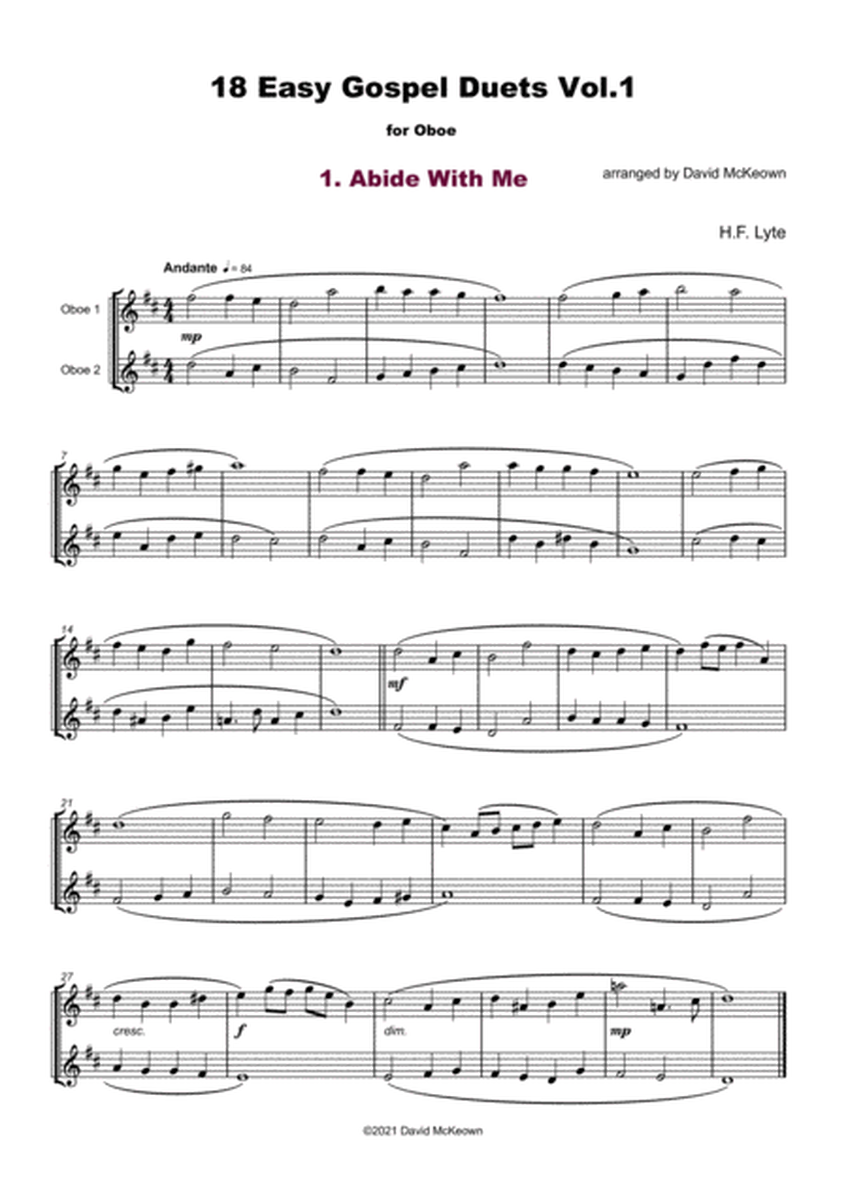 18 Easy Gospel Duets Vol.1 for Oboe