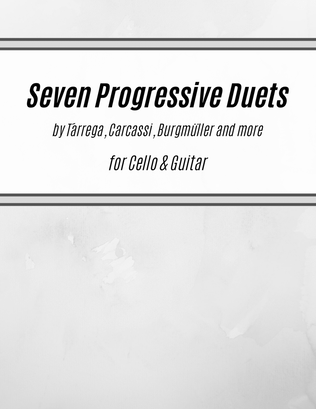 Book cover for Seven Progressive Duets (for Cello and Guitar)