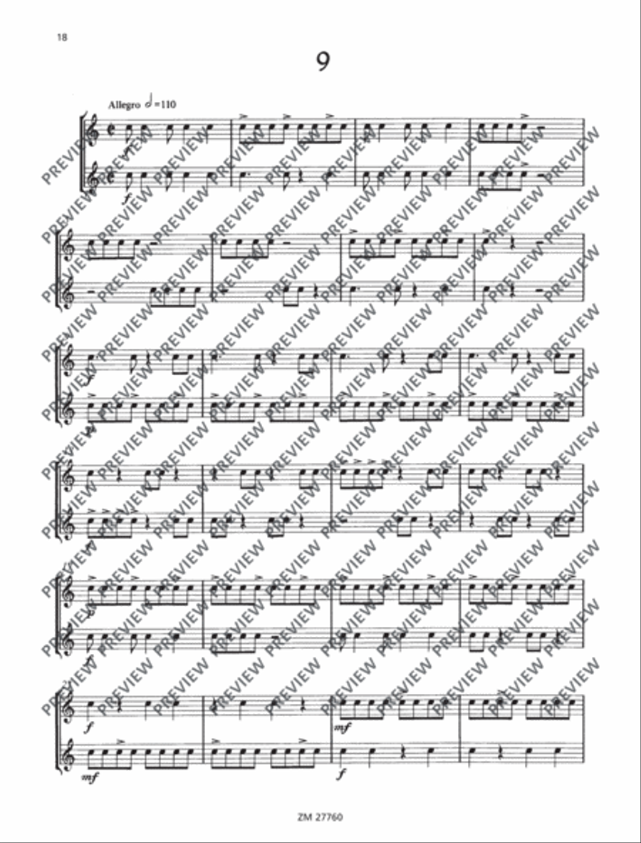 Fifteen Études Snare Drum scores gallery preview page 19