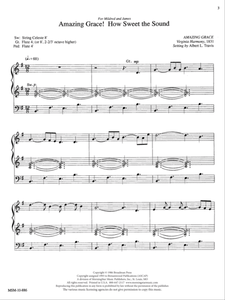 Three Folk Hymn Improvisations for Organ Organ Solo scores gallery preview page 2