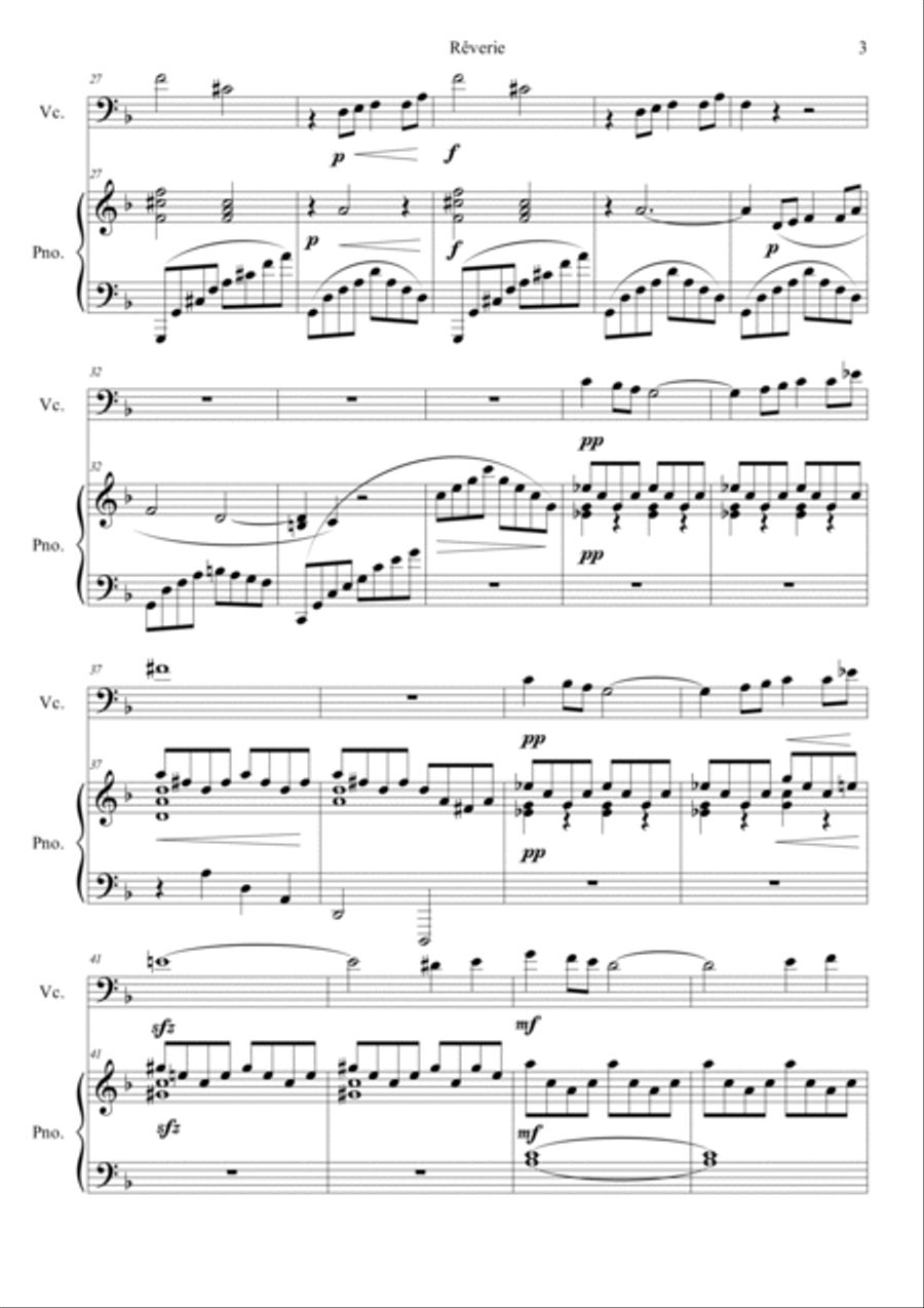 Reverie Piano scores gallery preview page 3