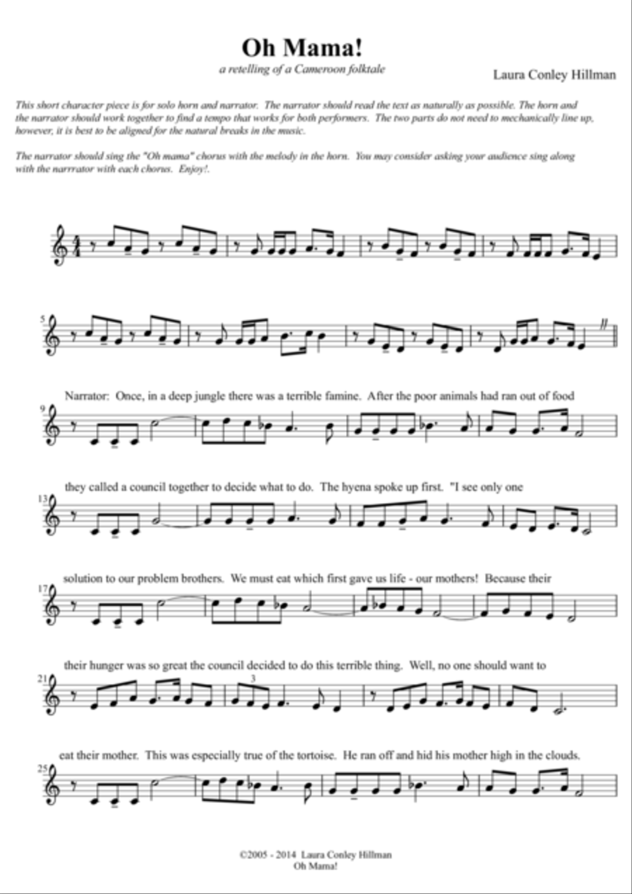 O Mama! O Mama! Horn Solo scores gallery preview page 1