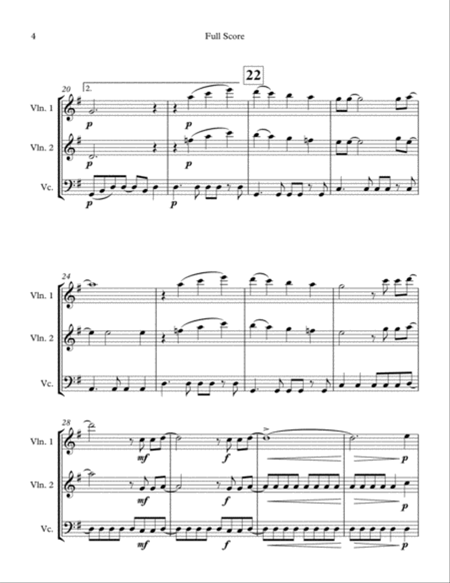 I Want To Hold Your Hand String Trio scores gallery preview page 4