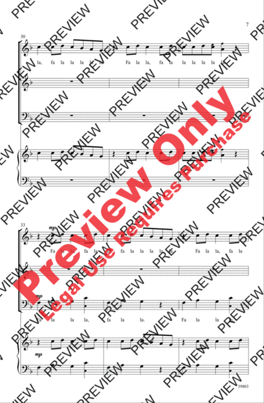 A Very Merry Fa La La A Very Merry Fa La La 3-Part scores gallery preview page 7