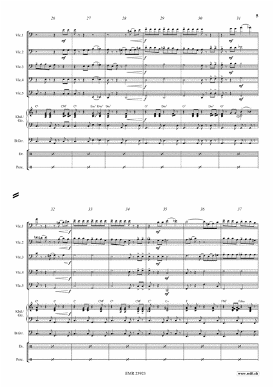 Cha Cha - Cuba Libre Cello scores gallery preview page 5