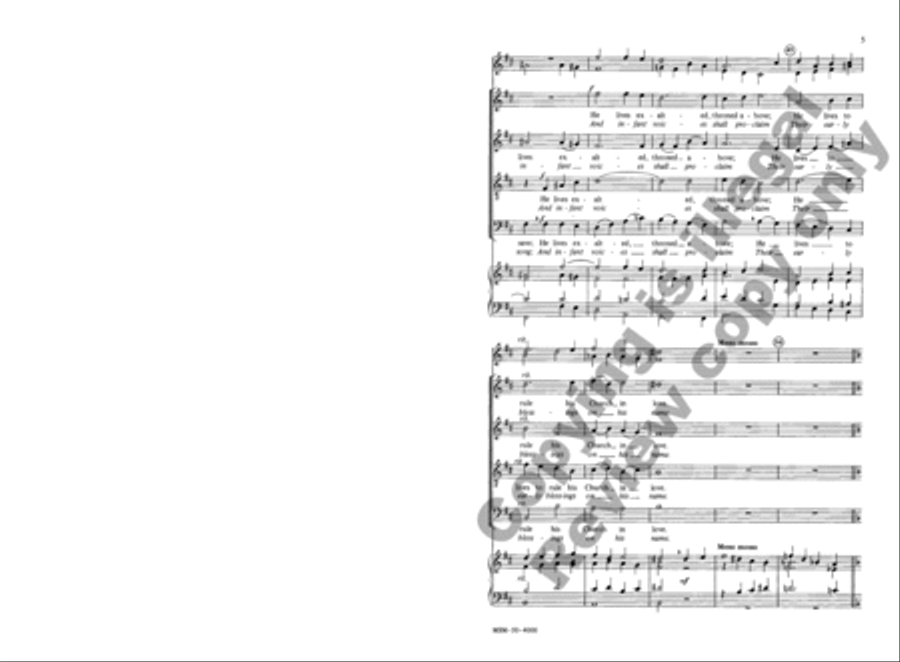 I Know That My Redeemer Lives (Jesus Shall Reign) 4-Part scores gallery preview page 5