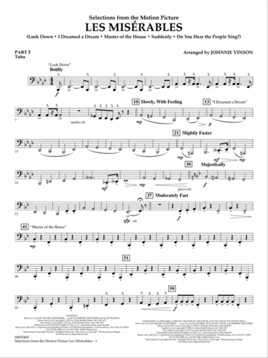 Les Misérables (Selections from the Motion Picture) Concert Band scores gallery preview page 9