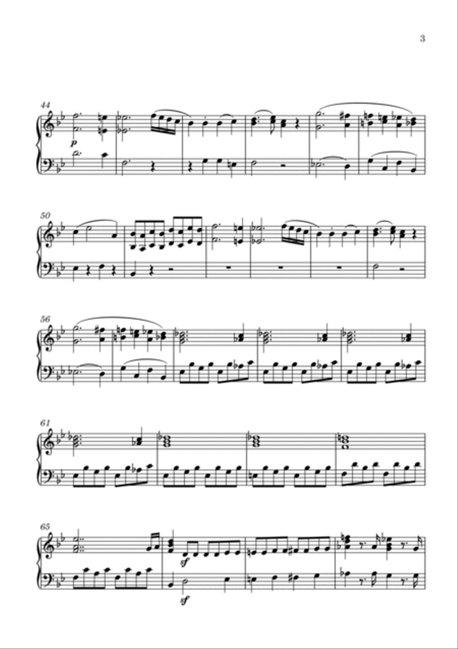 Symphony No. 40 in G minor K.550 - 1st movement (excerpt) Piano Method scores gallery preview page 3