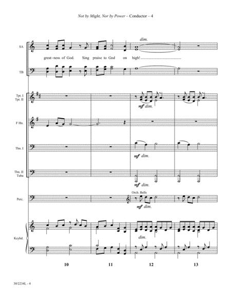 Not by Might, Nor by Power - Brass and Percussion Score and Parts image number null