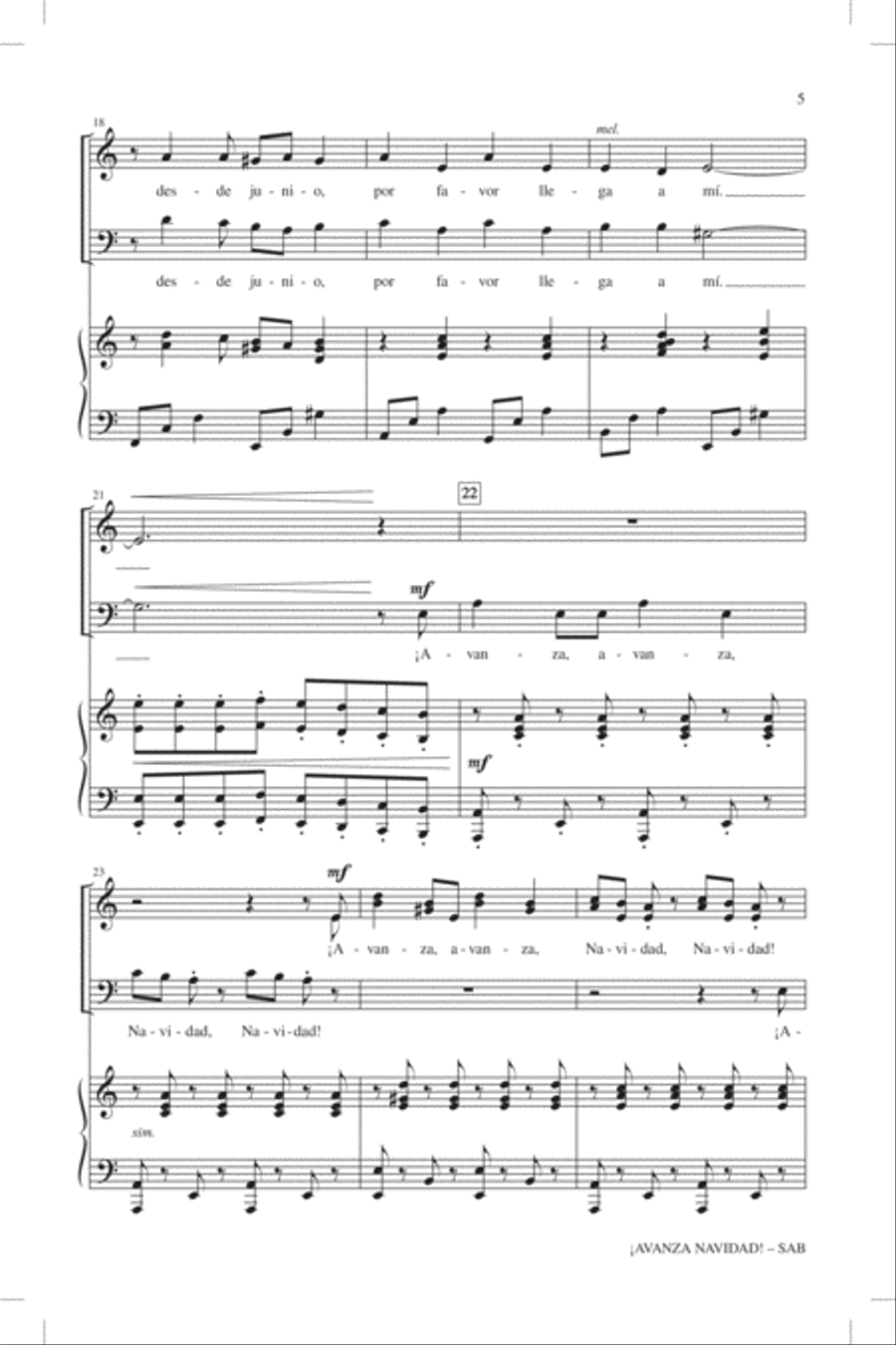!Avanza Navidad! (Hurry, Hurry, Christmas!) 3-Part scores gallery preview page 3