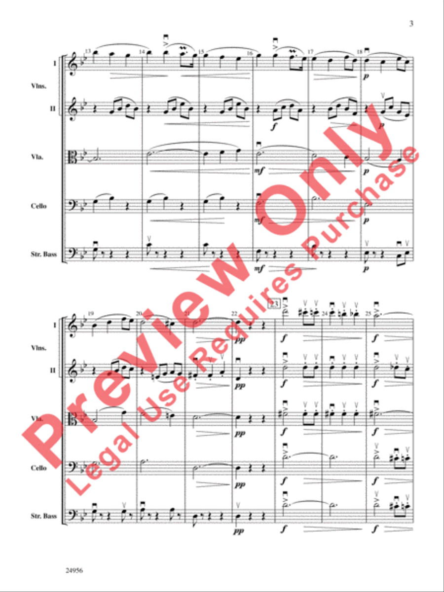 Allegretto Grazioso (from Symphony No. 8) String Orchestra scores gallery preview page 4