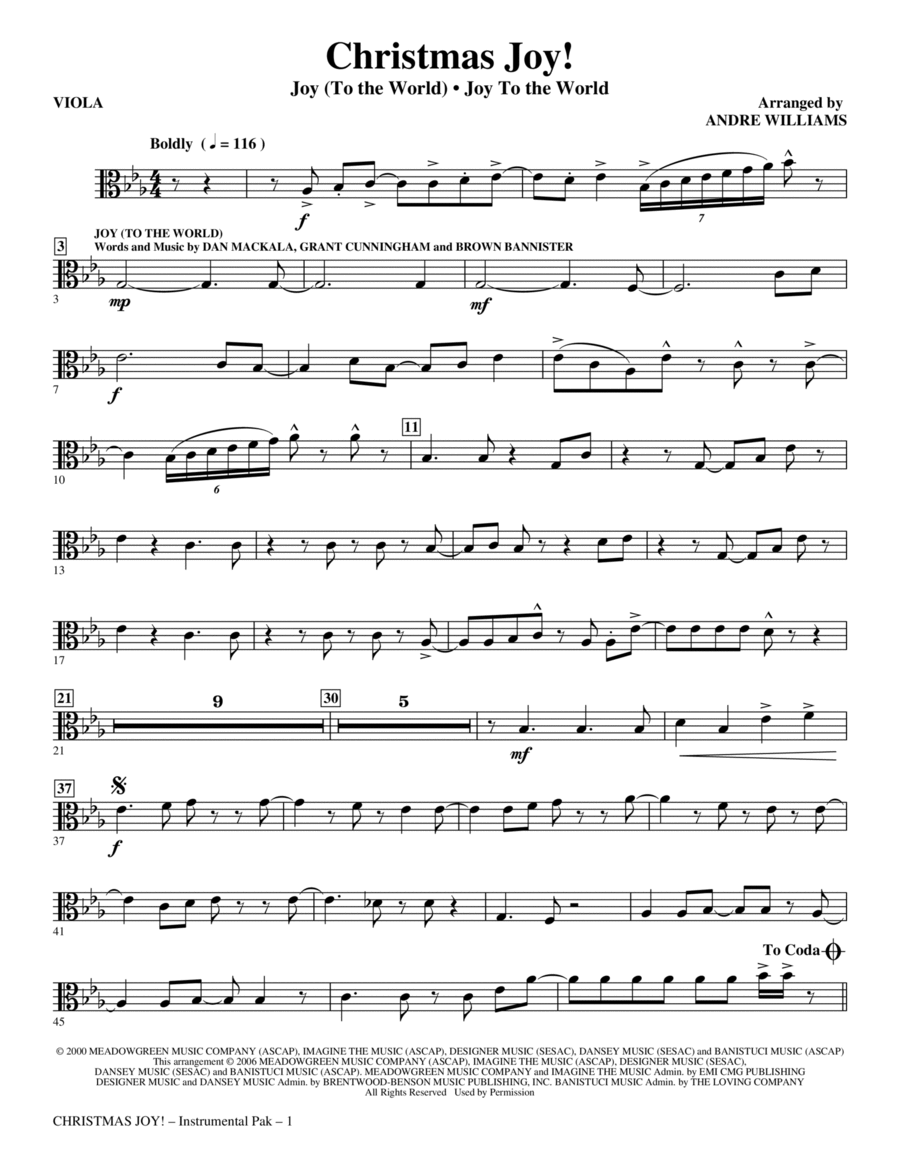 Christmas Joy! - Viola Choir scores gallery preview page 1