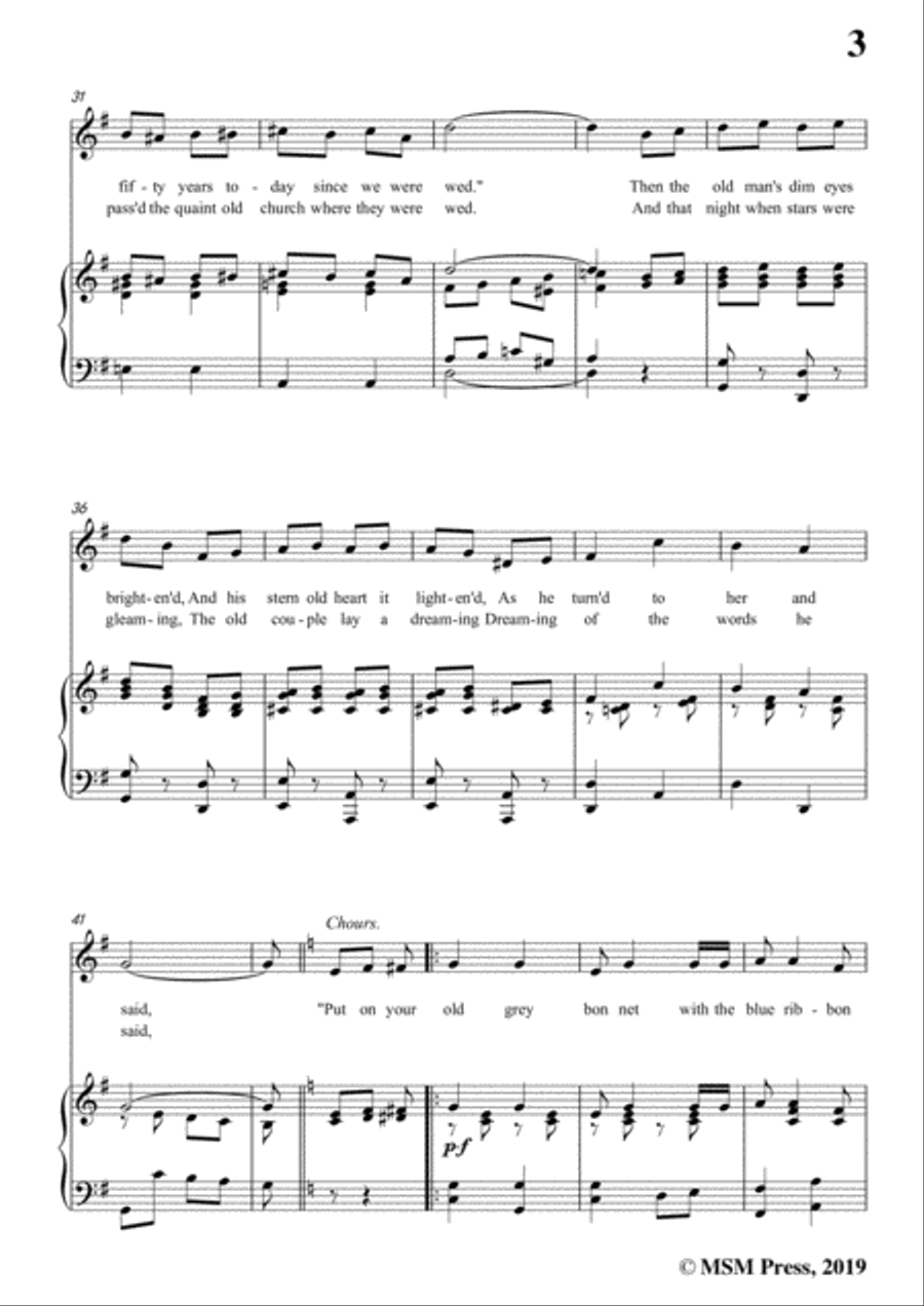 Percy Wenrich-Put On Your Old Grey Bonnet,in G Major,for Voice&Piano Voice scores gallery preview page 5