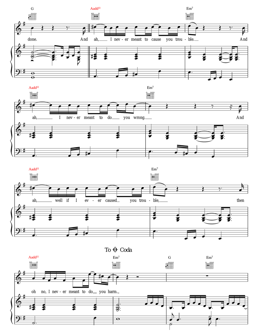 Trouble Piano, Vocal scores gallery preview page 3