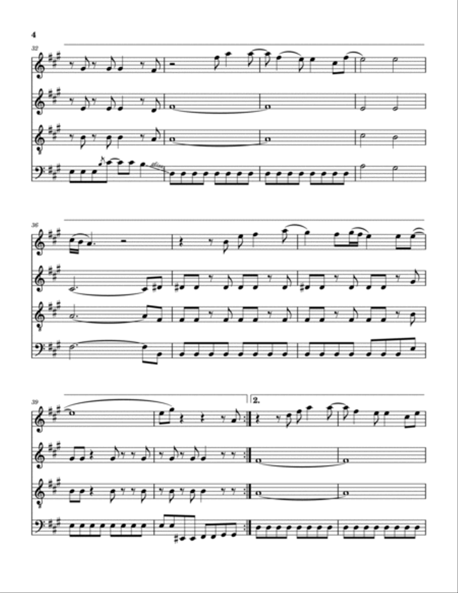 I'm Almost Ready Saxophone Quartet scores gallery preview page 5