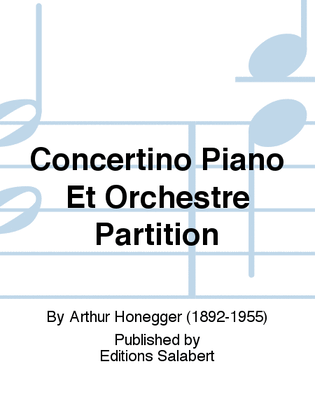 Book cover for Concertino Piano Et Orchestre Partition