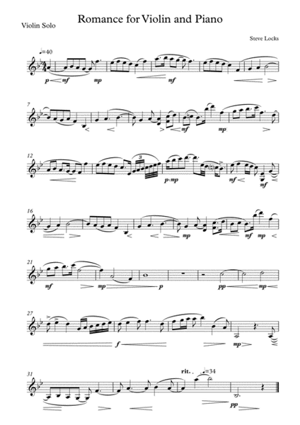 Romance for Violin and Piano image number null