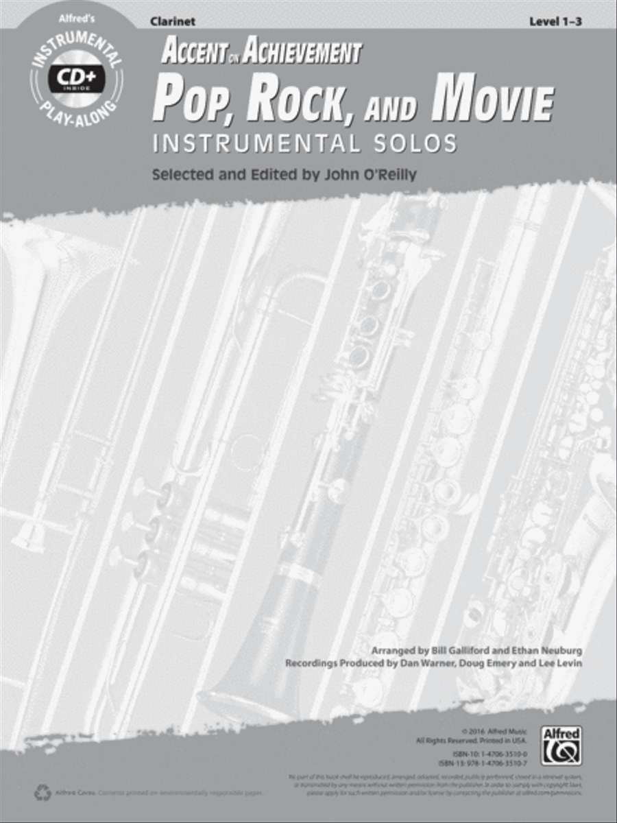 AOA Pop, Rock, and Movie Instrumental Solos Clarinet Solo scores gallery preview page 2