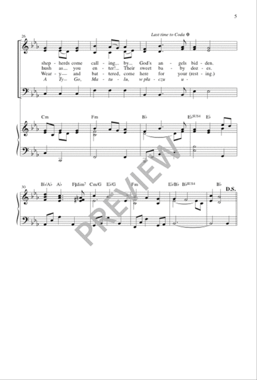 Lullaby, Little One 3-Part scores gallery preview page 6