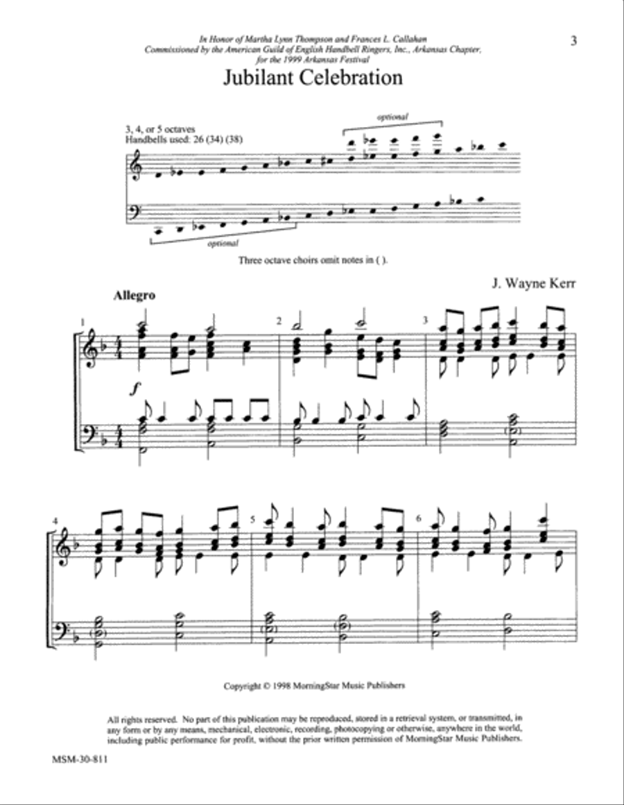 Jubilant Celebration Handbell Choir scores gallery preview page 2