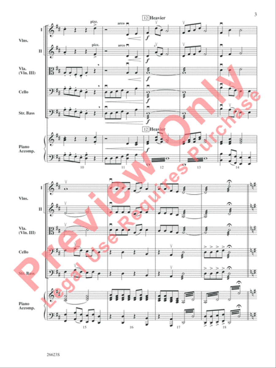 Chinese String Fantasy String Orchestra scores gallery preview page 4