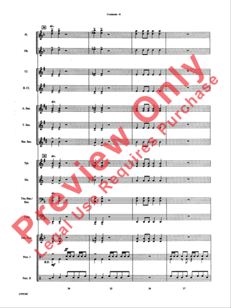 Voodoo Dance Concert Band scores gallery preview page 11