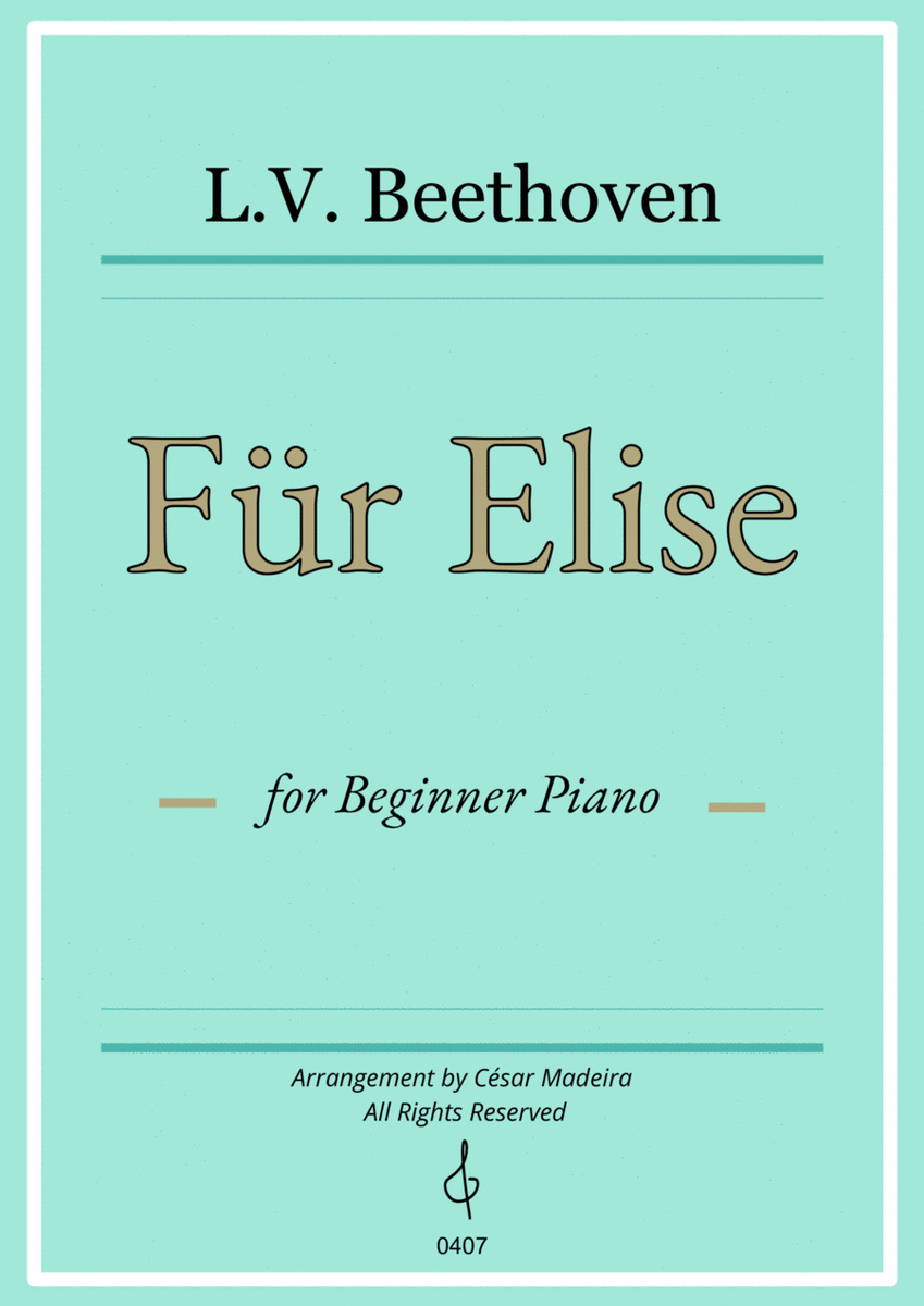 Für Elise by Beethoven - Easy Piano (W/Chords) image number null