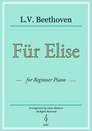Für Elise by Beethoven - Easy Piano (W/Chords)