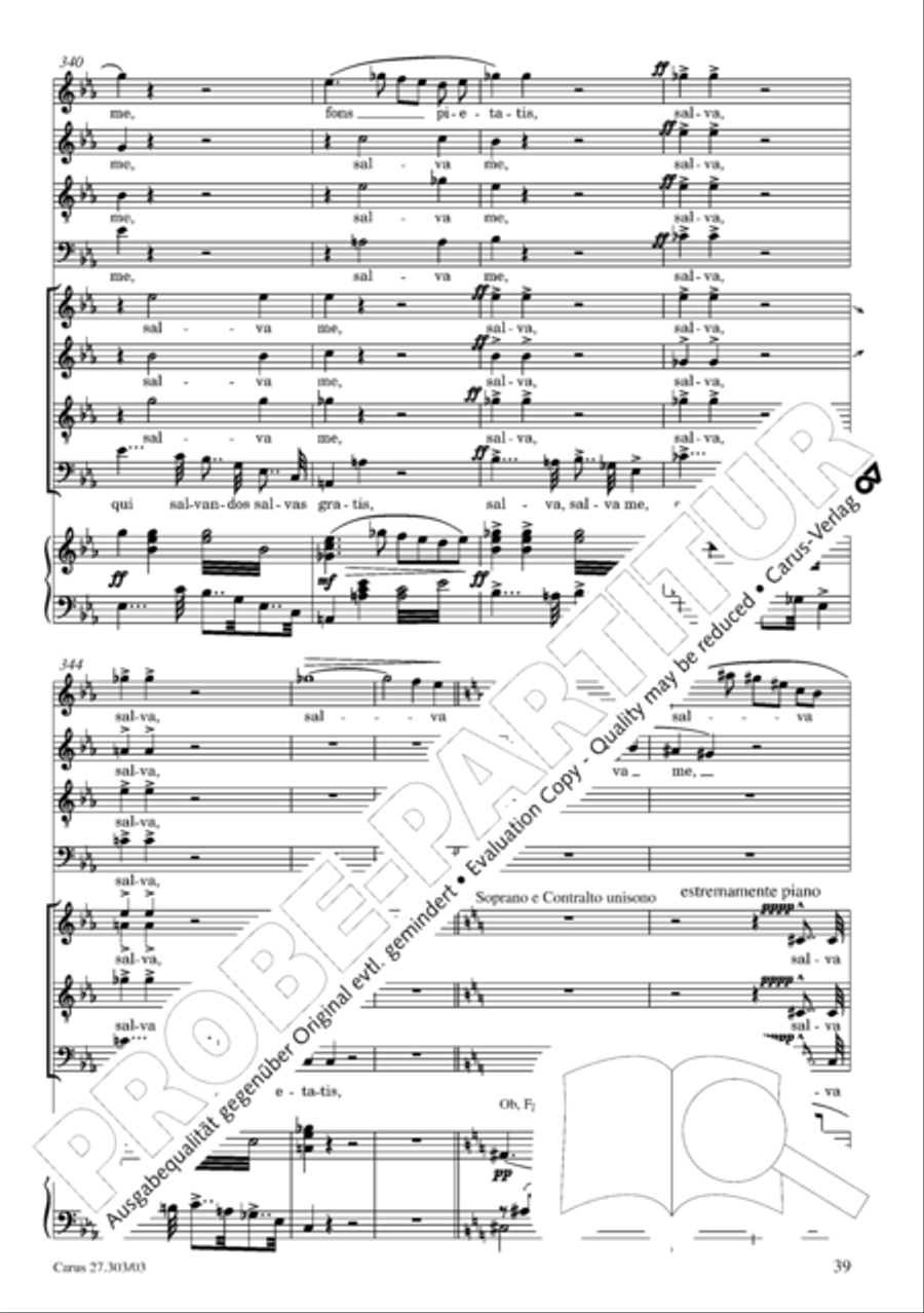 Messa da Requiem 4-Part scores gallery preview page 40