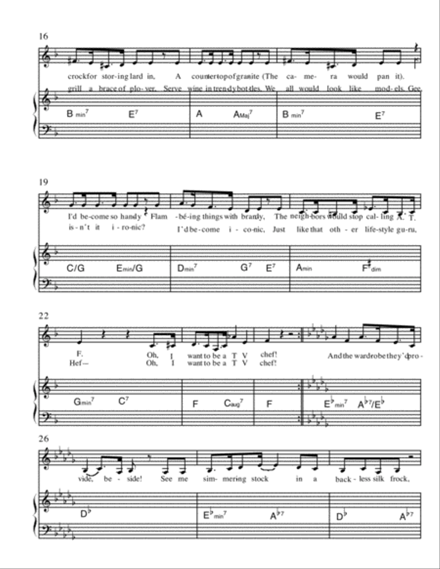 I Want To Be A TV Chef I Want To Be A TV Chef Voice scores gallery preview page 2