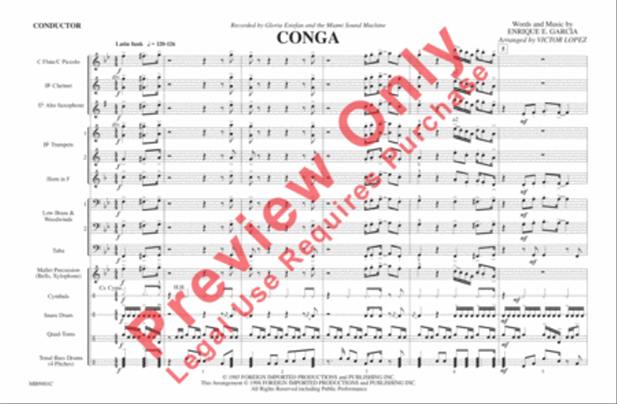 Conga Conga Marching Band scores gallery preview page 2