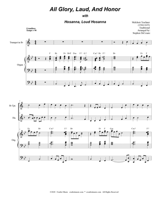 All Glory, Laud, And Honor (with "Hosanna, Loud Hosanna") (Duet for Bb-Trumpet and French Horn)