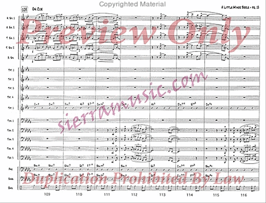 A Little Minor Booze Jazz Ensemble scores gallery preview page 14