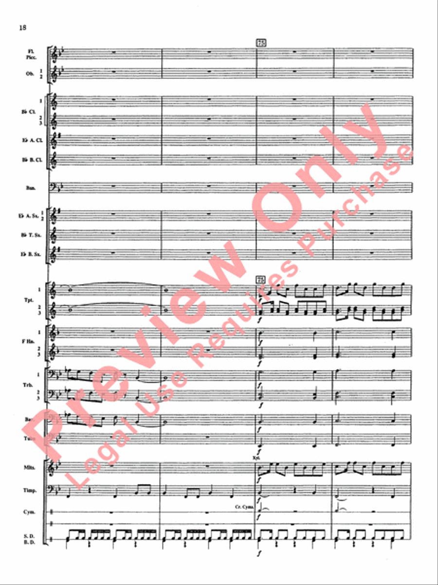 Percussion Mystique Concert Band scores gallery preview page 19