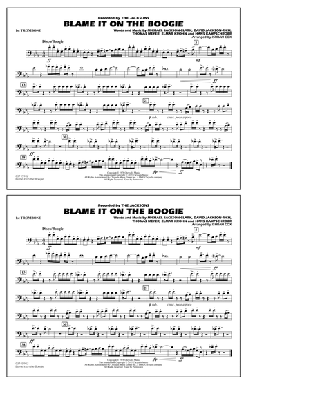 Blame It on the Boogie - 1st Trombone