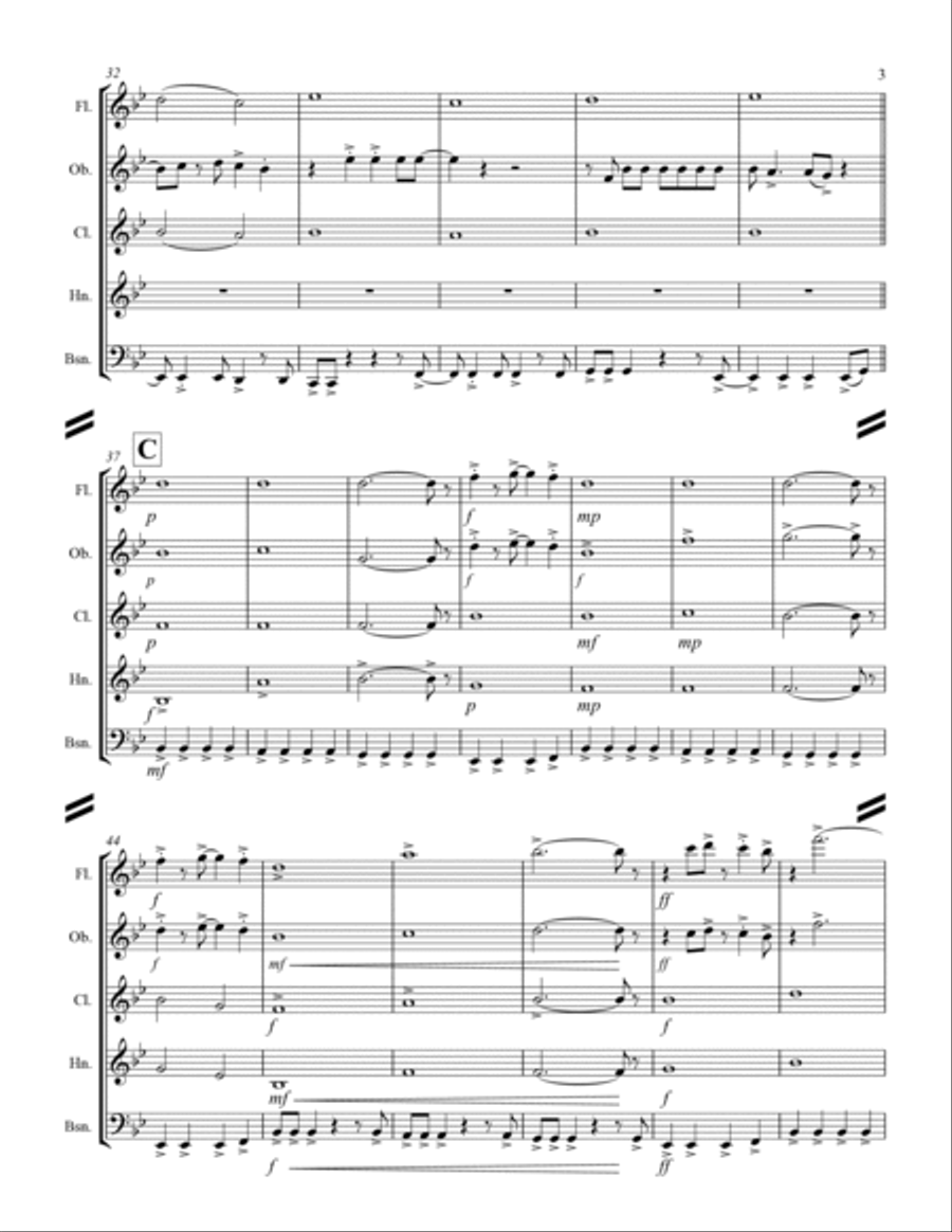 Take On Me Woodwind Quintet scores gallery preview page 4