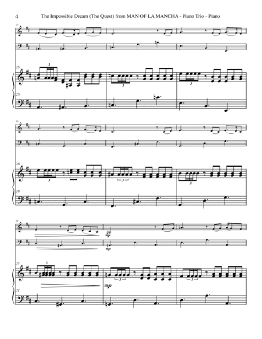 The Impossible Dream The Impossible Dream Piano Trio scores gallery preview page 4